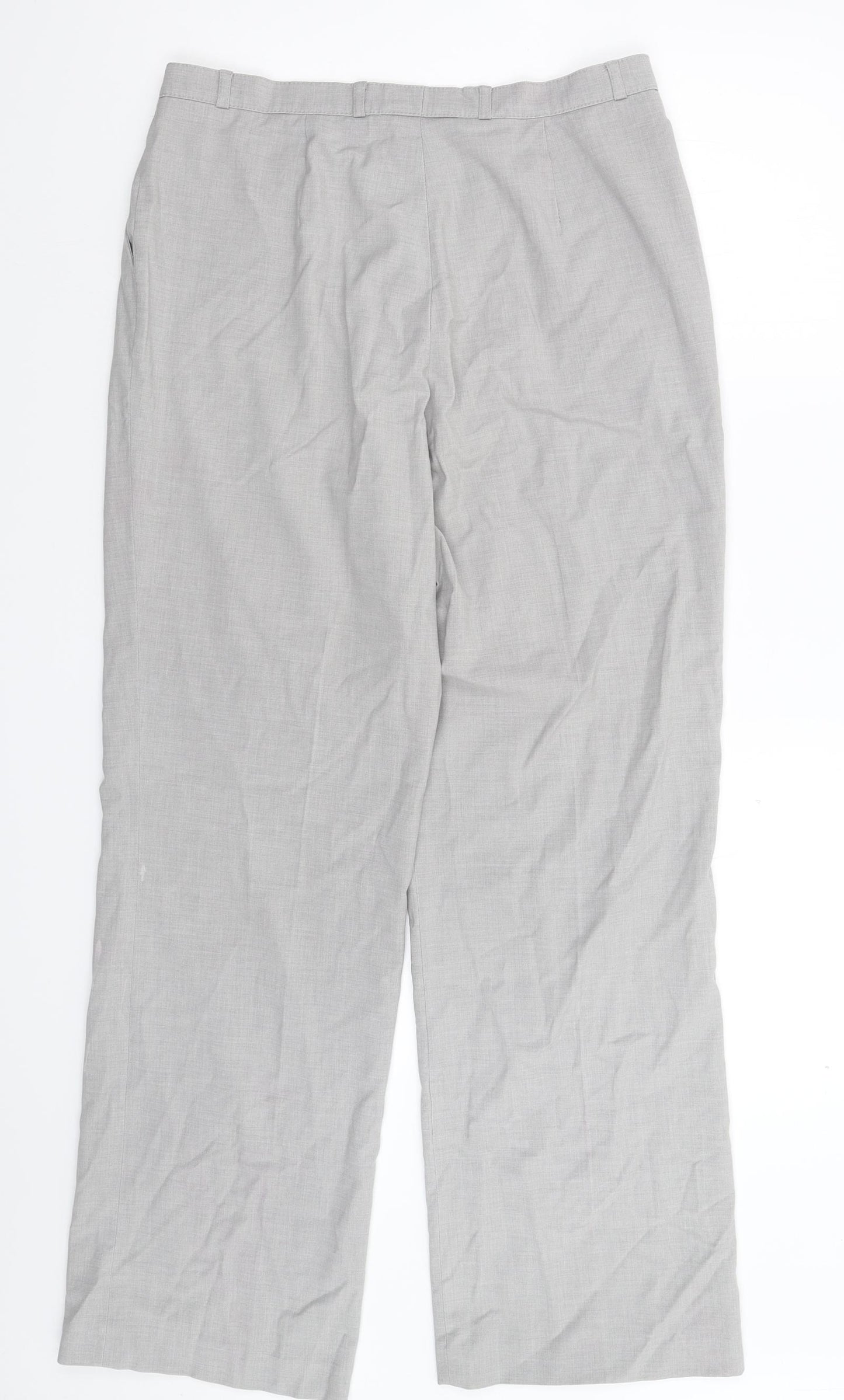 Robell Womens Grey   Dress Pants Trousers Size 16 L31 in