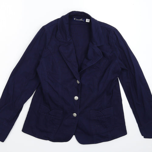 Casual & Co Womens Blue   Jacket Blazer Size XS