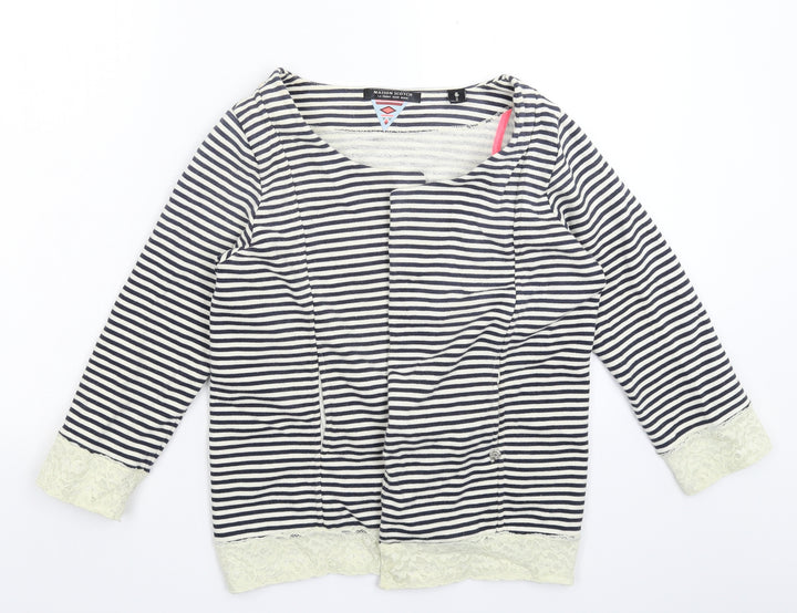 Maison Scotch Womens Multicoloured Striped Jacket Size S