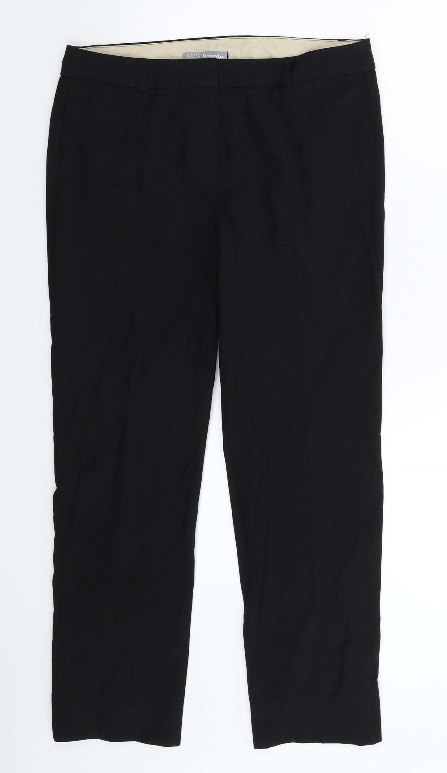 Marks and Spencer Womens Black   Trousers  Size 12 L28 in