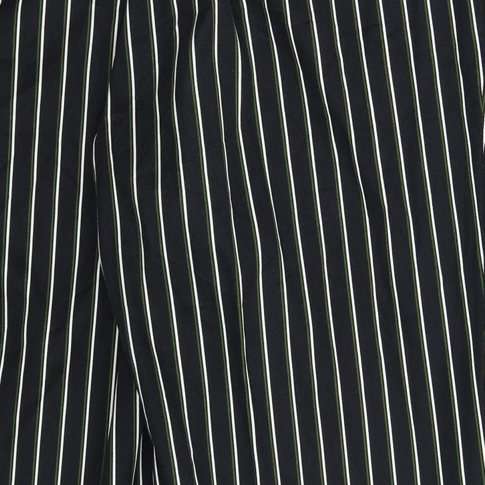 NEXT Womens Black Striped  Trousers  Size 14 L28 in