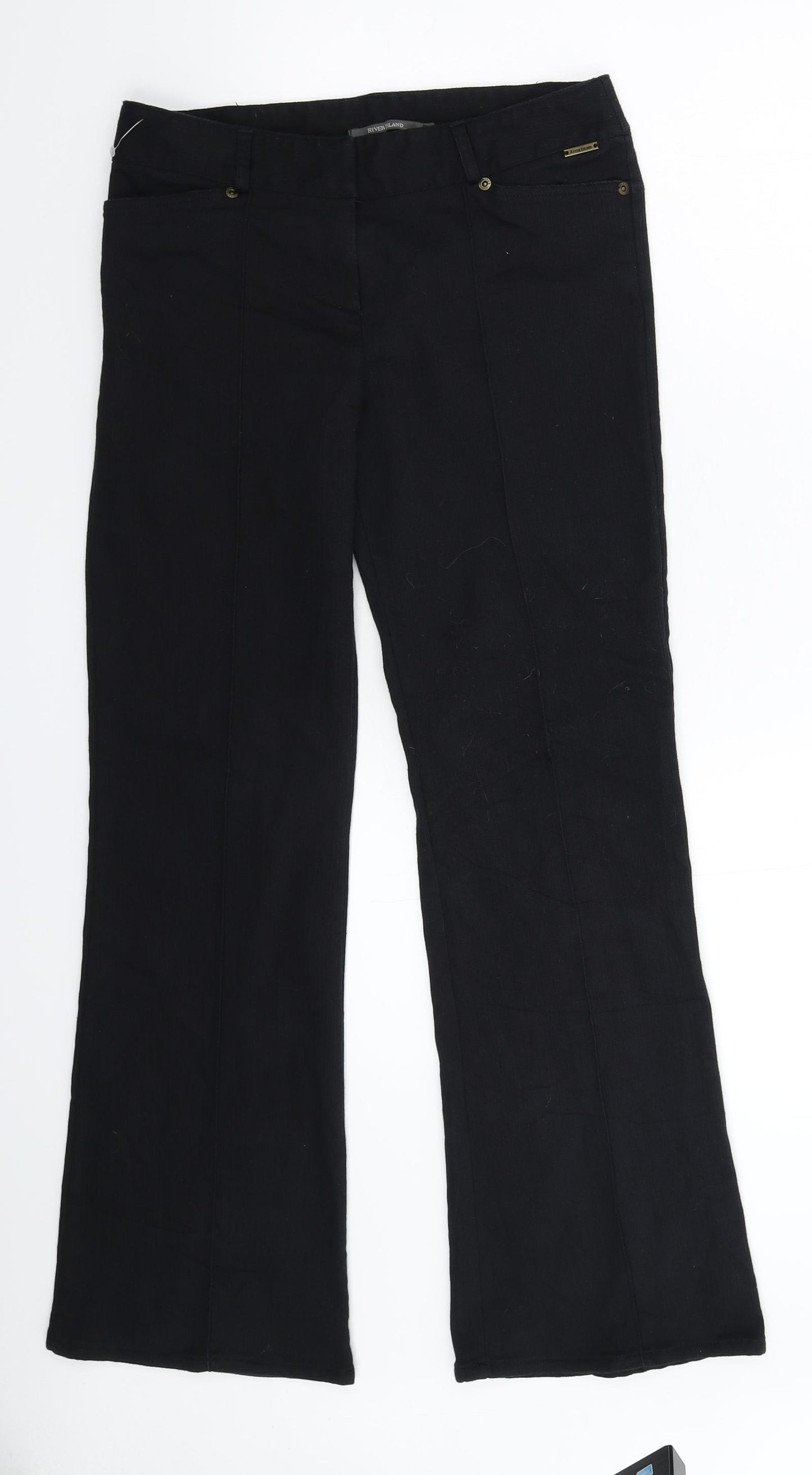 River Island Womens Black   Trousers  Size 12 L30 in