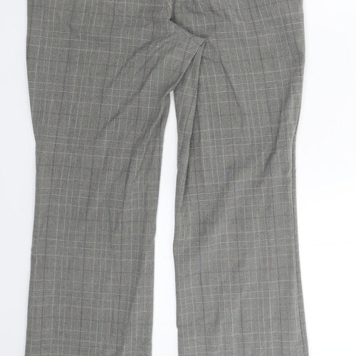 NEXT Womens Grey Check  Trousers  Size 10 L31 in