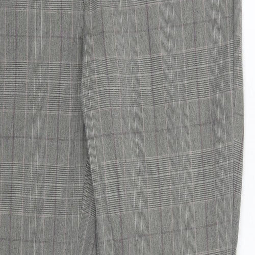 NEXT Womens Grey Check  Trousers  Size 10 L31 in