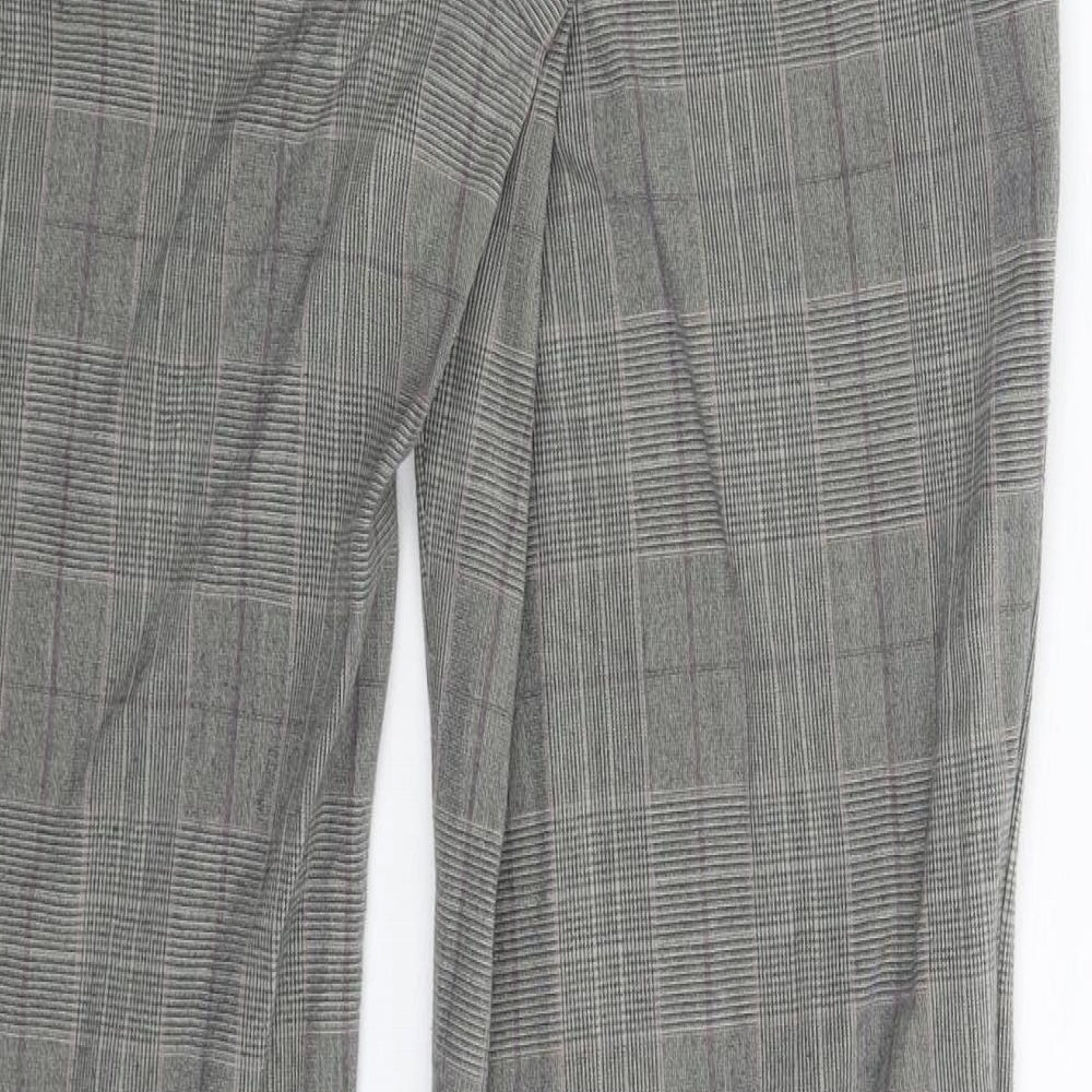 NEXT Womens Grey Check  Trousers  Size 10 L31 in