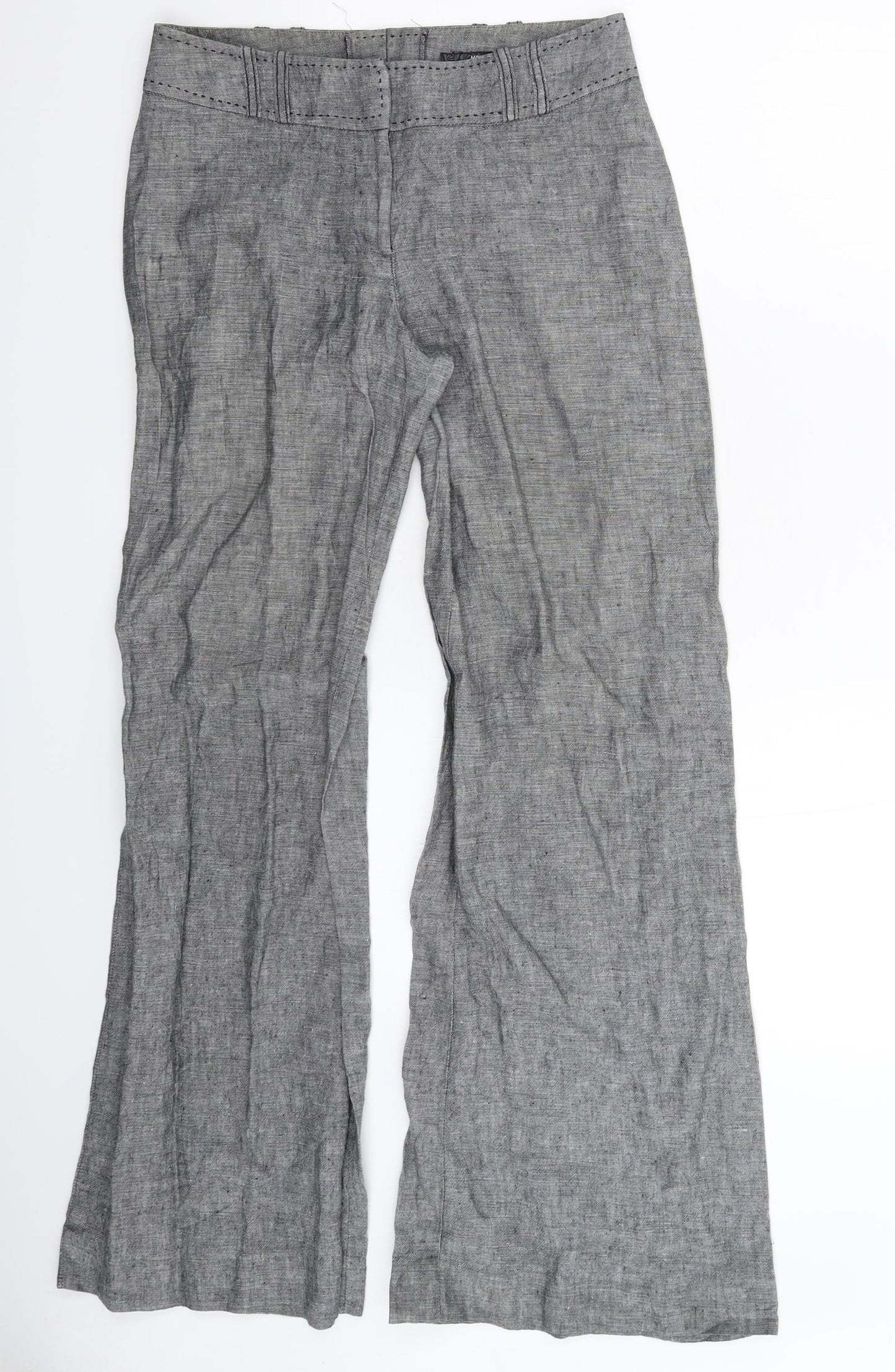 H&M Womens Grey   Trousers  Size 10 L30 in