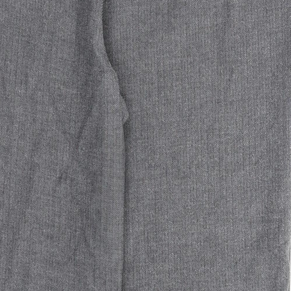 Per Una Womens Grey Striped  Trousers  Size 14 L27 in