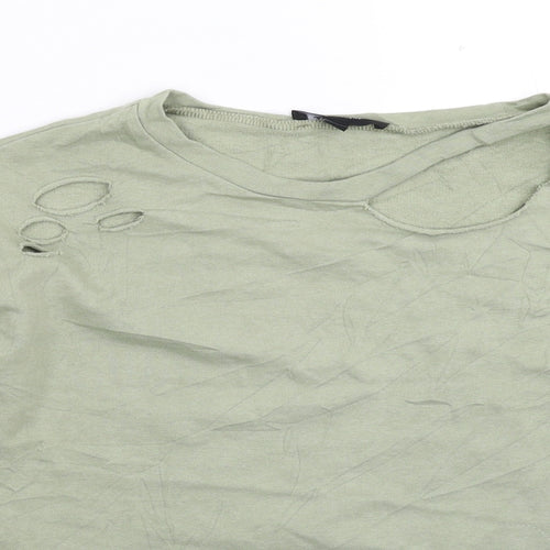 Atmosphere Womens Green   Pullover Sweatshirt Size 8  - Distressed
