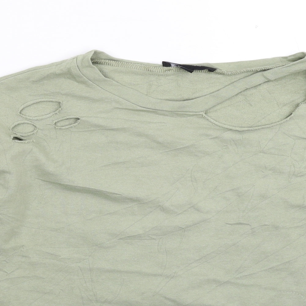 Atmosphere Womens Green   Pullover Sweatshirt Size 8  - Distressed