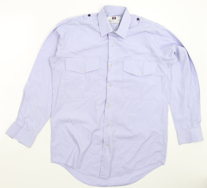 Double TWO Mens Blue Button-Up Size 16