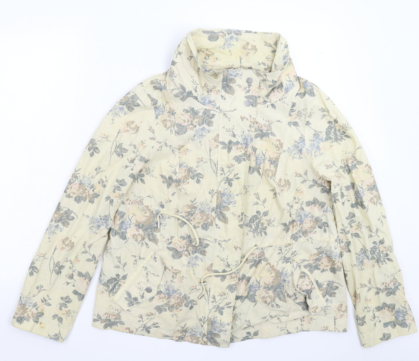 George Womens Beige Floral  Jacket  Size 14