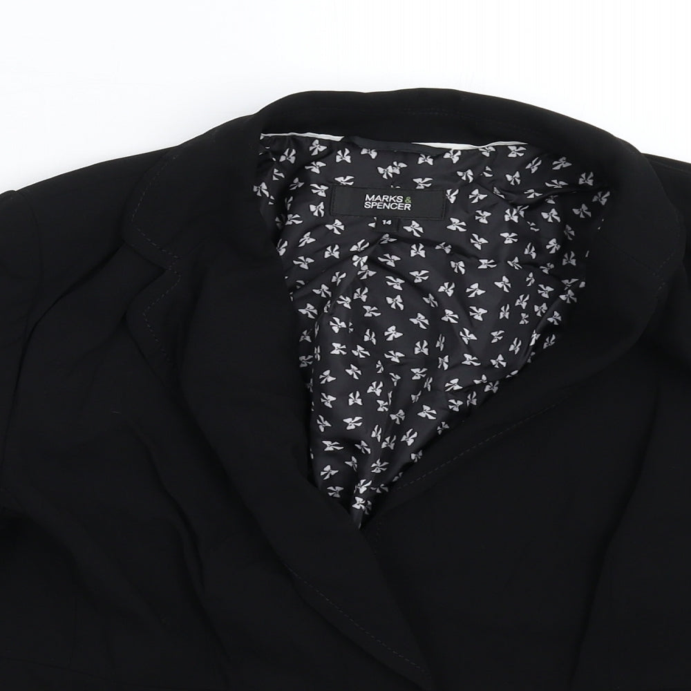 Marks and Spencer Womens Black   Jacket Suit Jacket Size 14