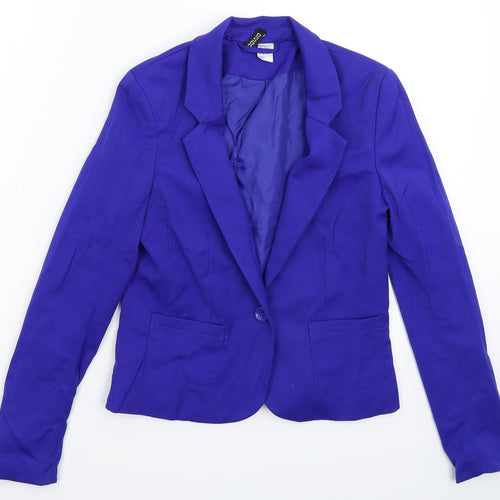 Divided Womens Blue   Jacket Suit Jacket Size 8