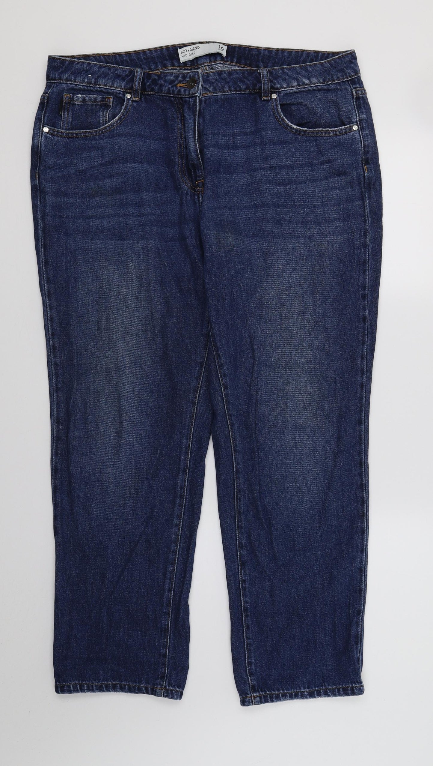 NEXT Womens Blue  Denim Straight Jeans Size 16 L26 in
