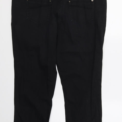 George Womens Black  Denim Straight Jeans Size 16 L22 in - SHORT LEG