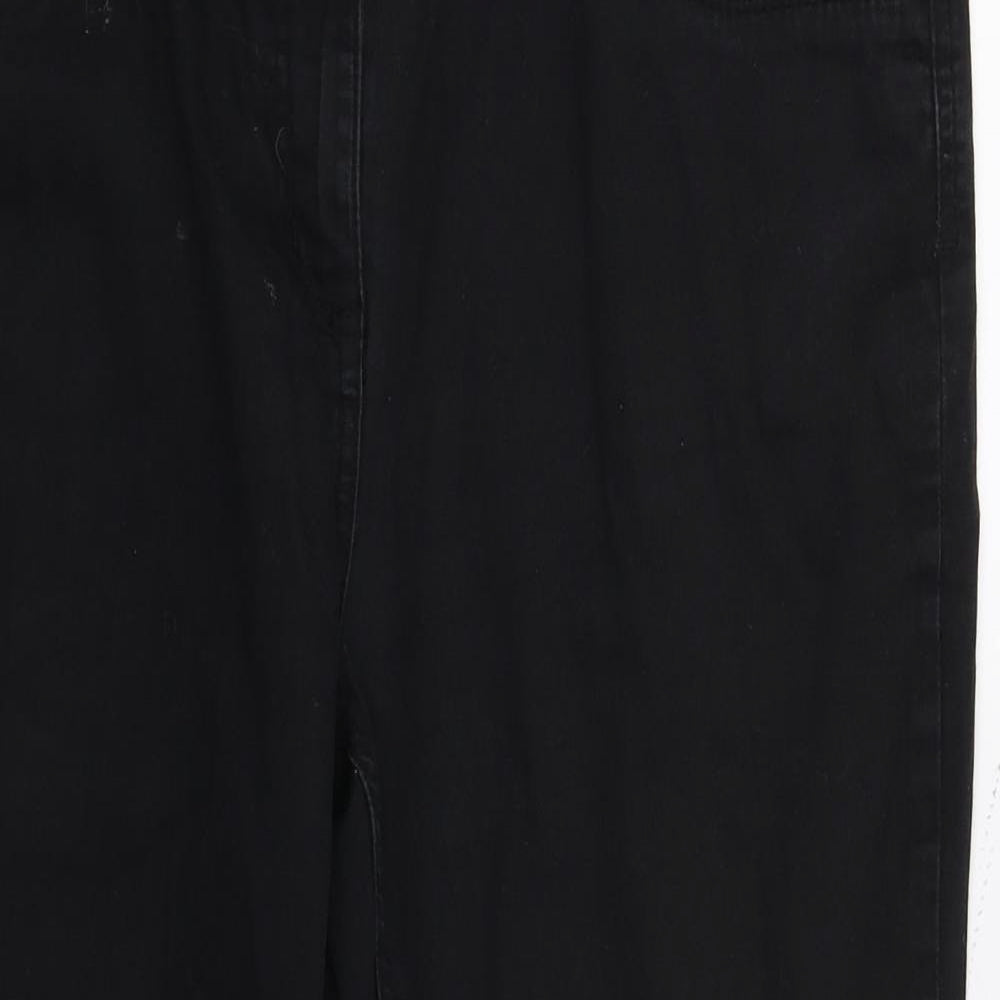 George Womens Black  Denim Straight Jeans Size 16 L22 in - SHORT LEG