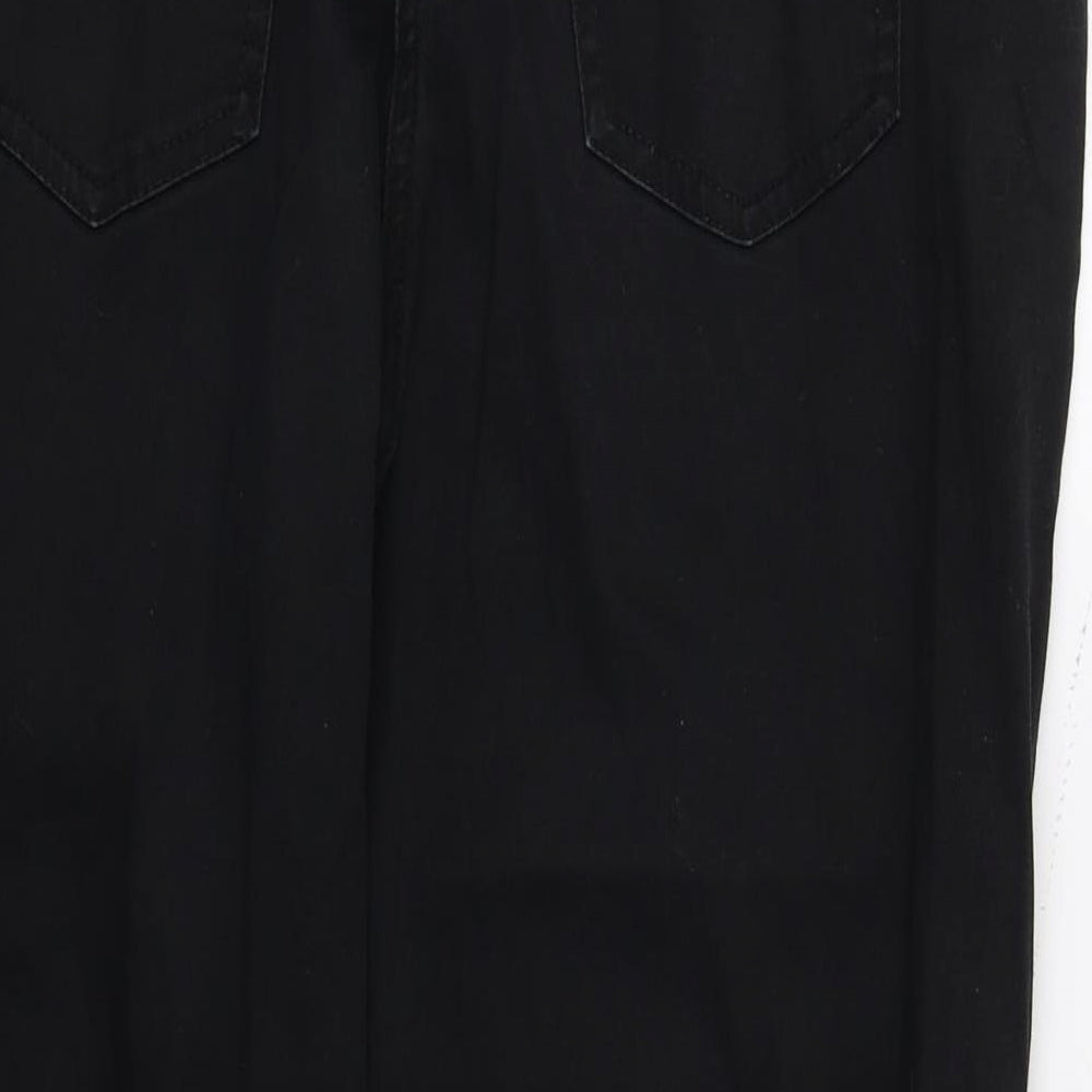 George Womens Black  Denim Straight Jeans Size 16 L22 in - SHORT LEG