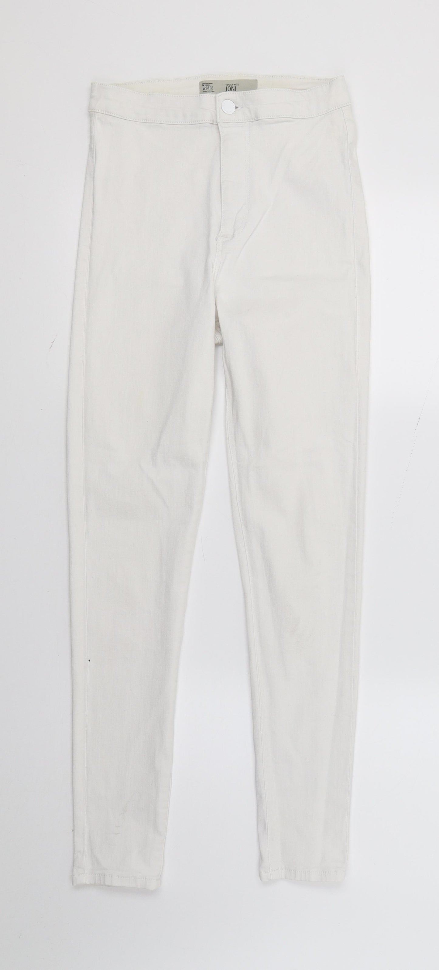 Topshop Womens White  Denim Skinny Jeans  L30 in