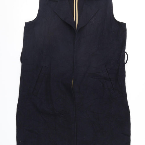 Red Herring Womens Black   Overcoat Waistcoat Size 12