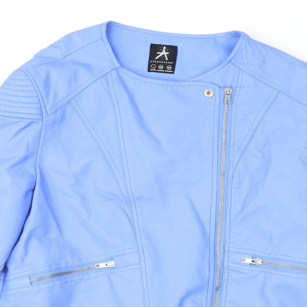 Atmosphere Womens Blue   Biker Jacket Size 18