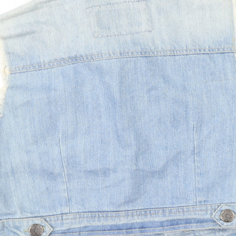 Denim Co Womens Blue  Denim Jacket Waistcoat Size 12