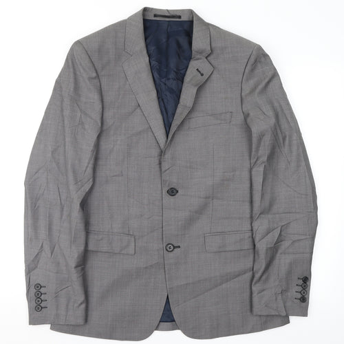 Topman Mens Grey    Suit Jacket Size 38