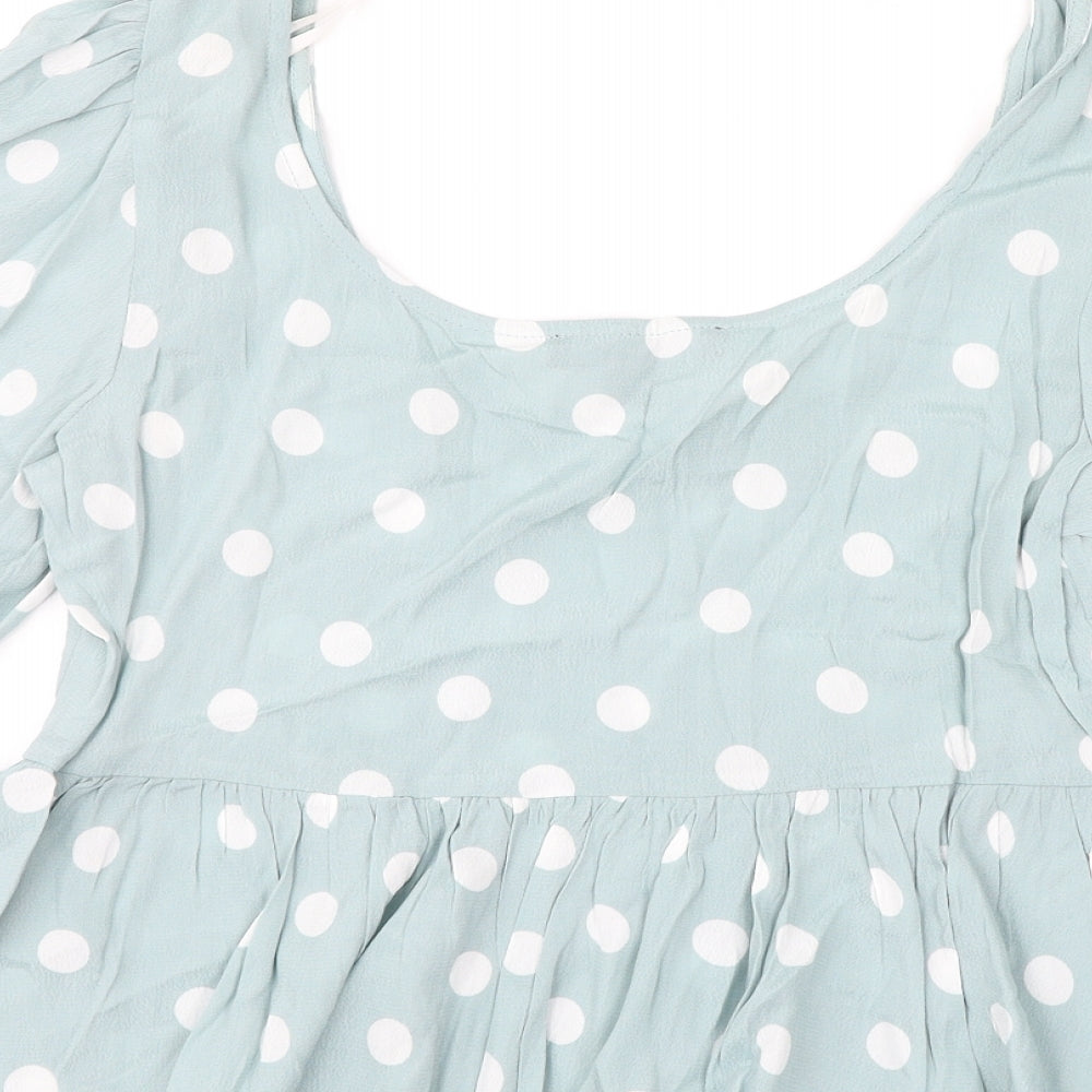 Primark Womens Green Polka Dot  Basic Blouse Size 8