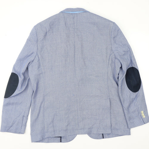Primark Mens Blue Geometric  Jacket Sport Coat Size XL