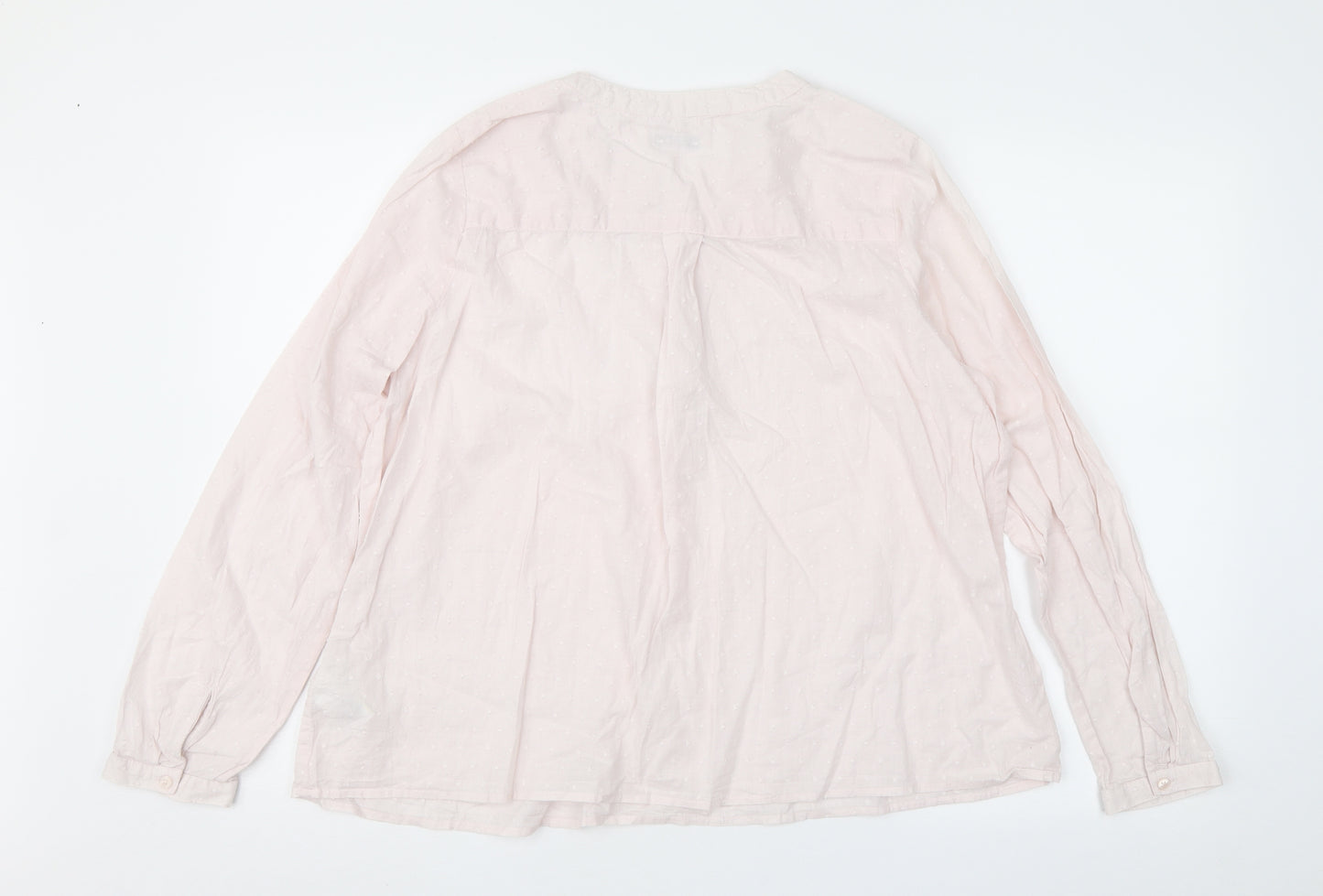 Marks and Spencer Womens Pink Polka Dot  Basic Blouse Size 16