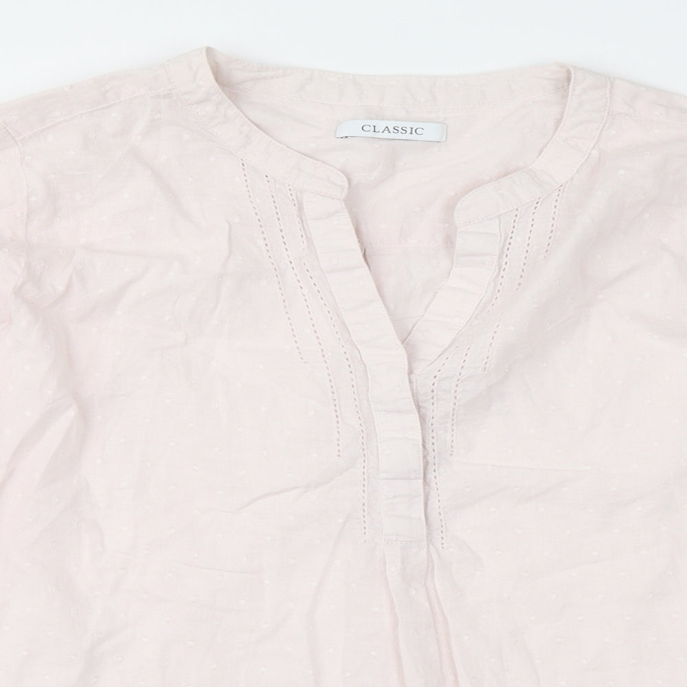 Marks and Spencer Womens Pink Polka Dot  Basic Blouse Size 16