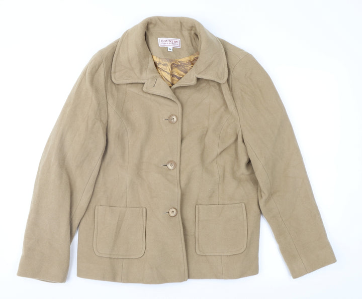 Country Collections Womens Brown   Jacket Coat Size 14
