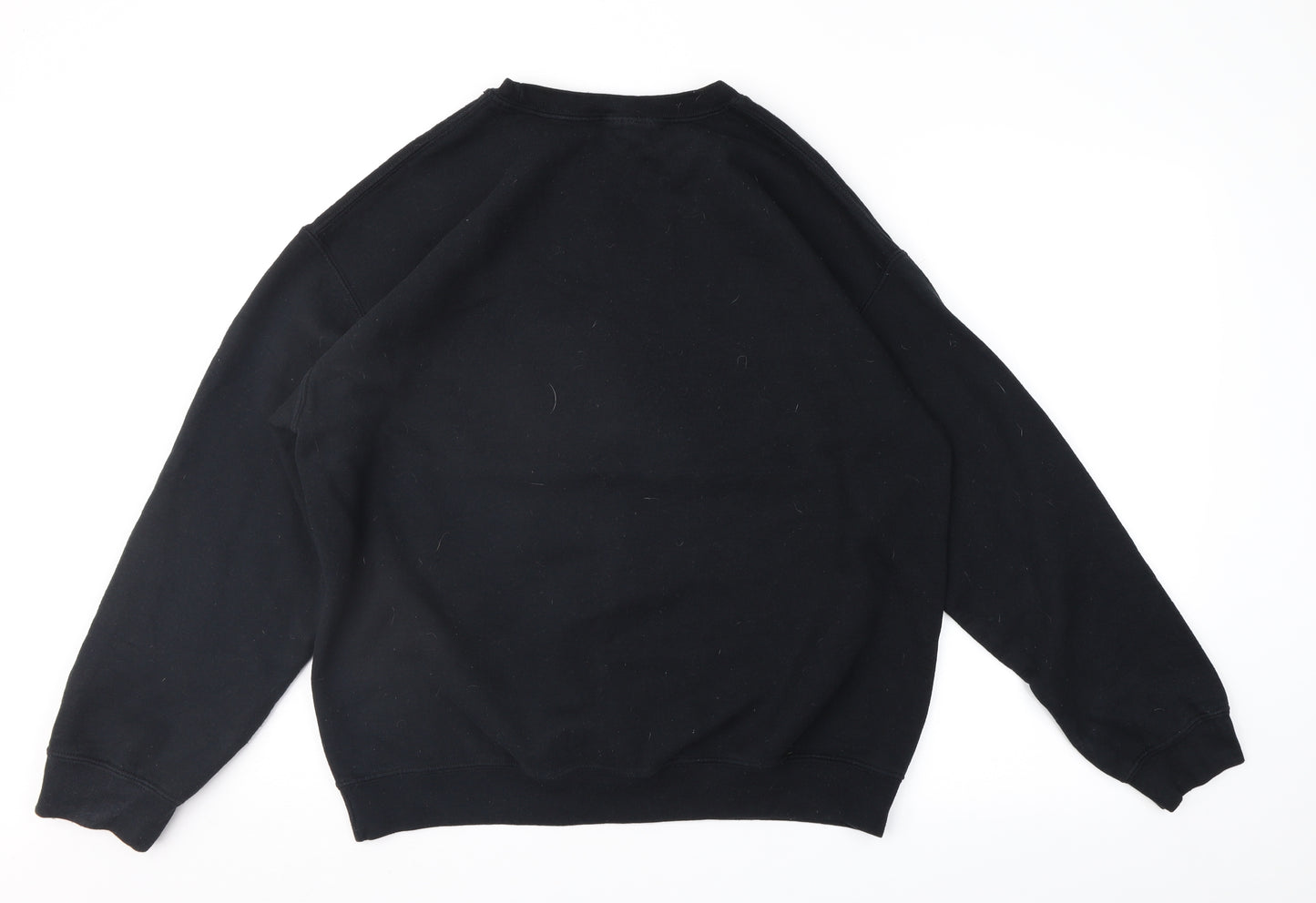 Topshop Womens Black   Pullover Sweatshirt Size L