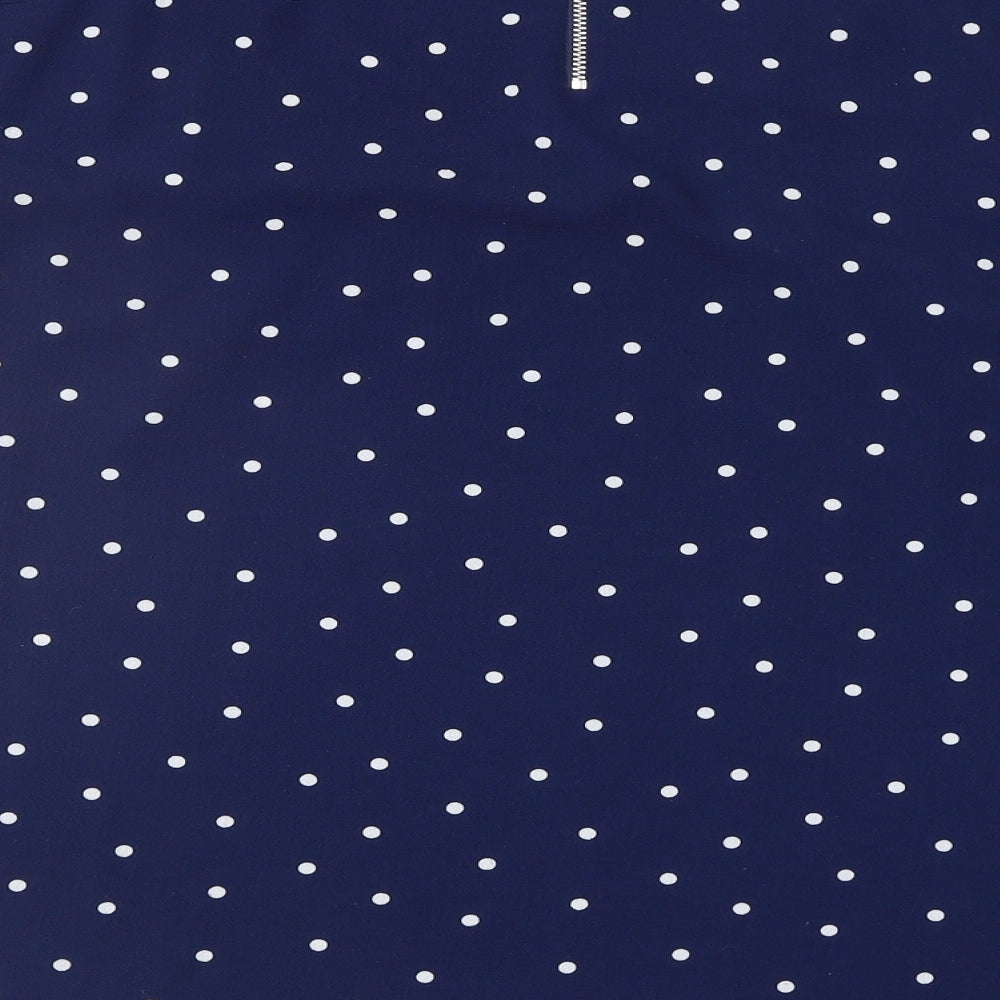 Dorothy Perkins Womens Blue Polka Dot  Basic Blouse Size 16