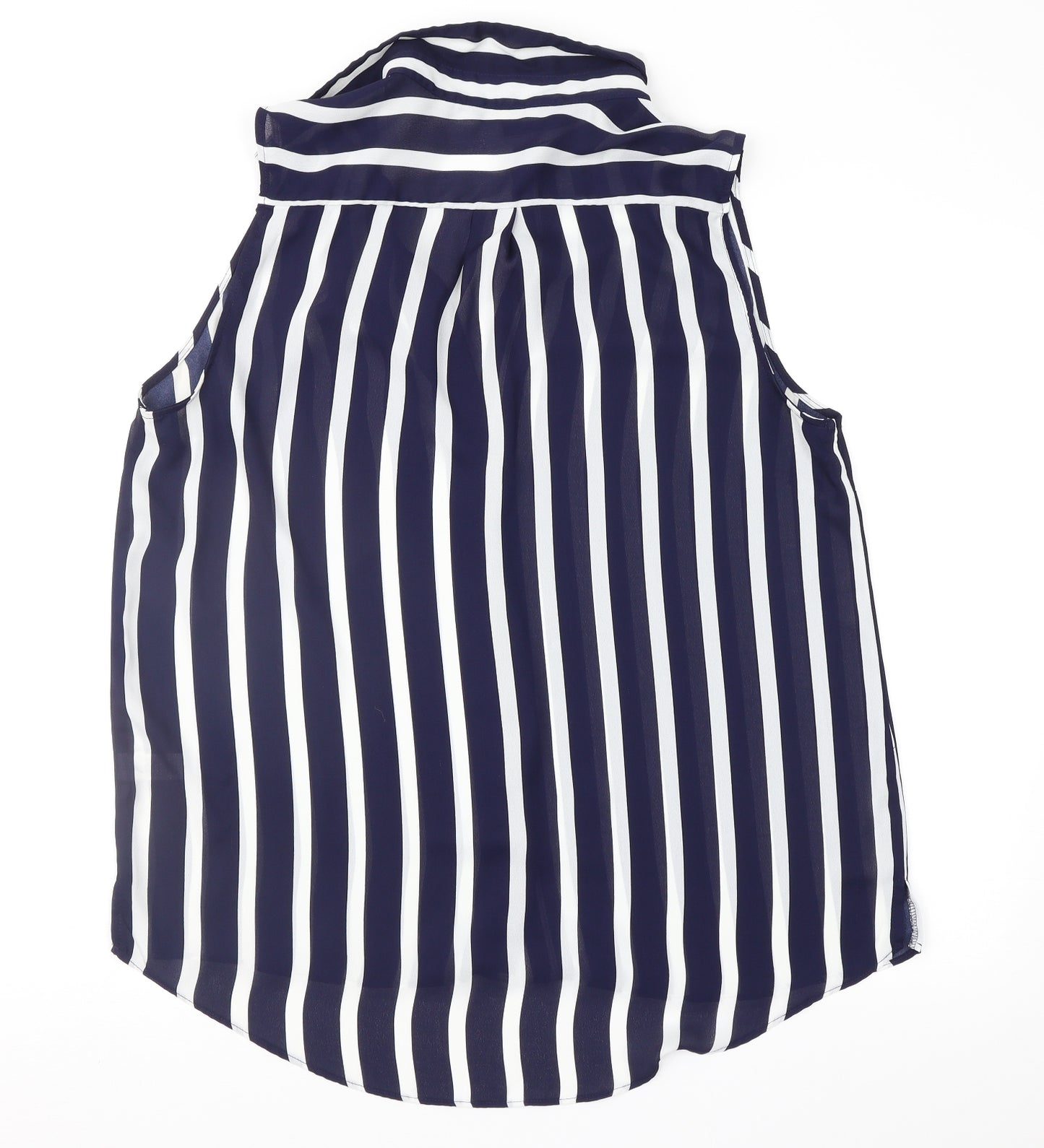 George Womens Blue Striped  Basic Blouse Size 16