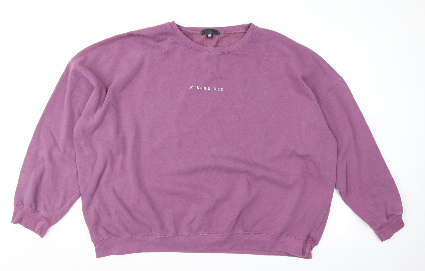 Missguided Womens Purple   Pullover Sweatshirt Size 18