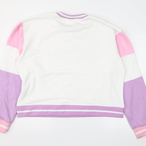 Skinny Dip Womens White Colourblock  Pullover Sweatshirt Size 22