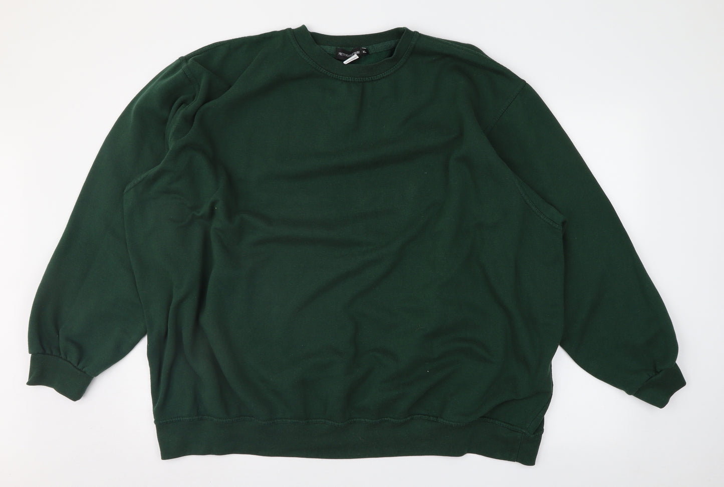PRETTYLITTLETHING Womens Green   Pullover Sweatshirt Size XL