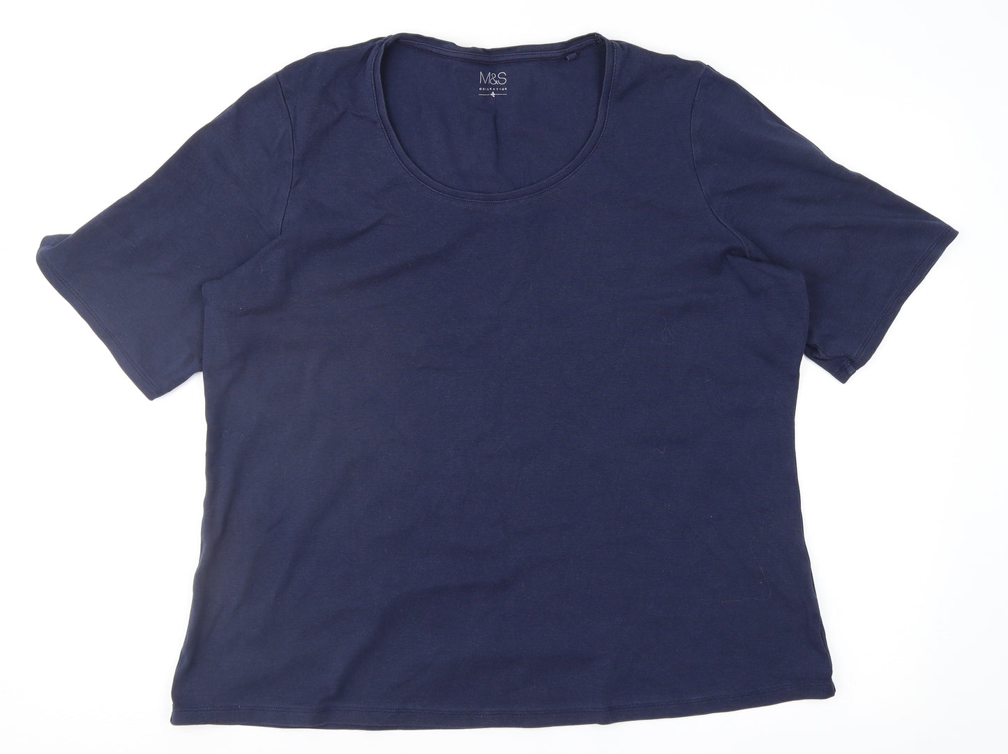 Marks and Spencer Womens Blue   Basic T-Shirt Size 24