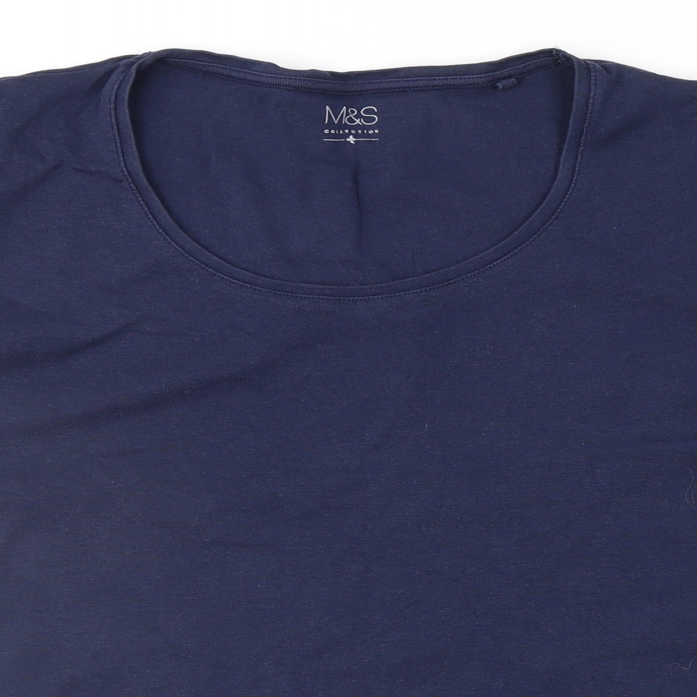 Marks and Spencer Womens Blue   Basic T-Shirt Size 24