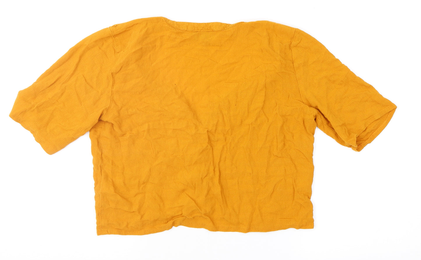 Topshop Womens Orange   Cropped Blouse Size 8