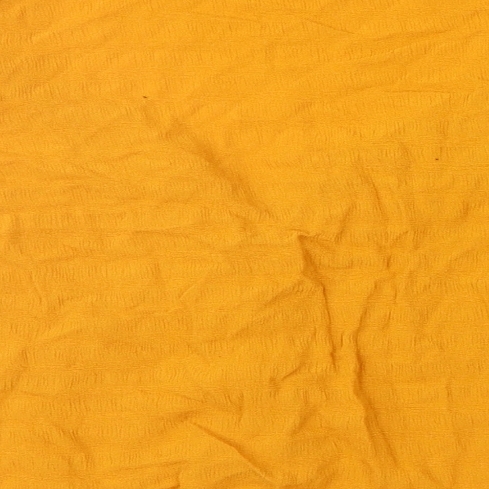 Topshop Womens Orange   Cropped Blouse Size 8