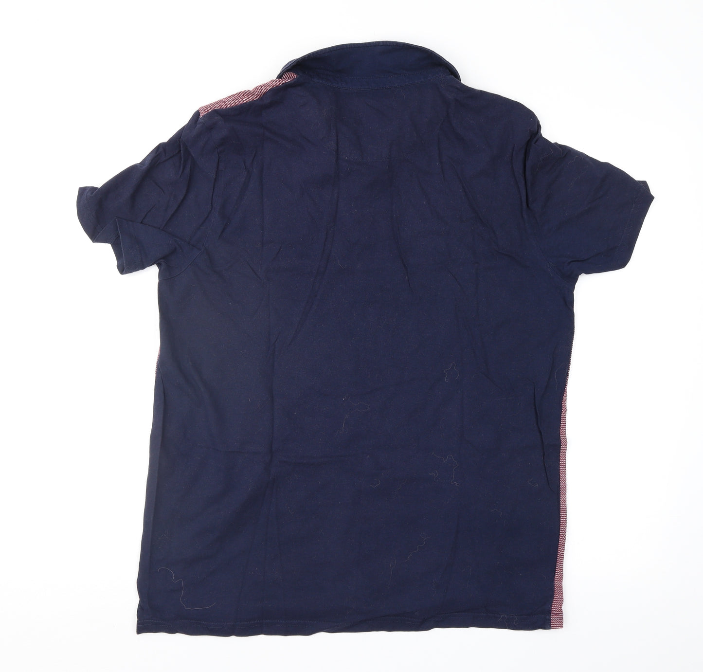 TU Mens Red Colourblock   Polo Size L