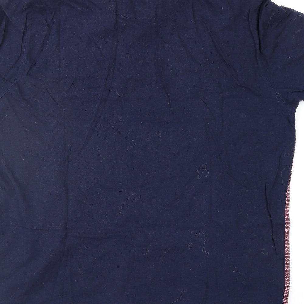 TU Mens Red Colourblock   Polo Size L