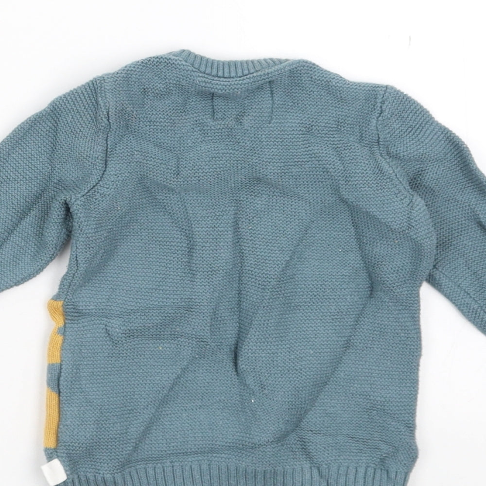 F&F Baby Green   Pullover Jumper Size 3-6 Months  - bear