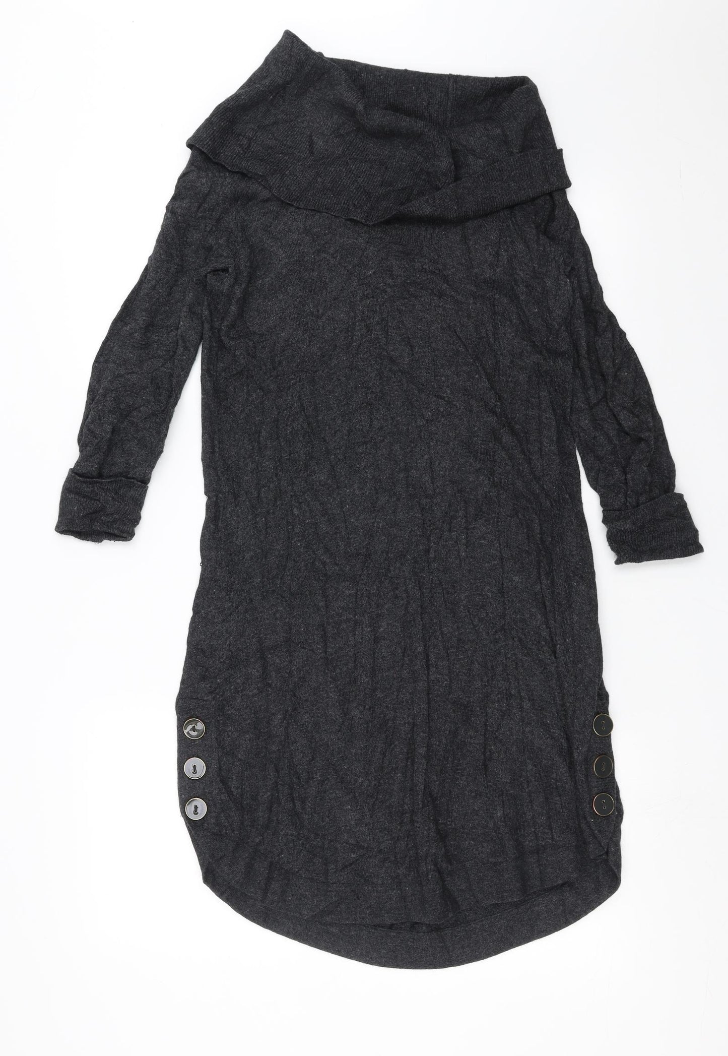 Warehouse Womens Grey  Knit Jumper Dress  Size 12