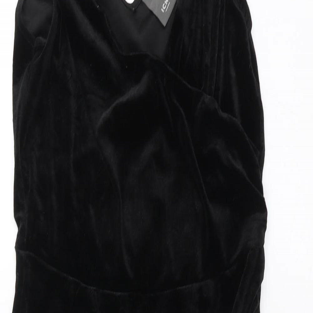 ICHI Womens Black   Mini  Size S  - velvet