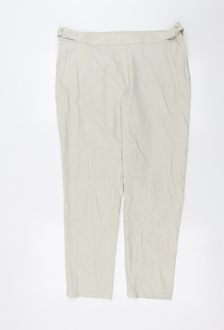 H&M Womens Beige Trousers Size 14 L26 in
