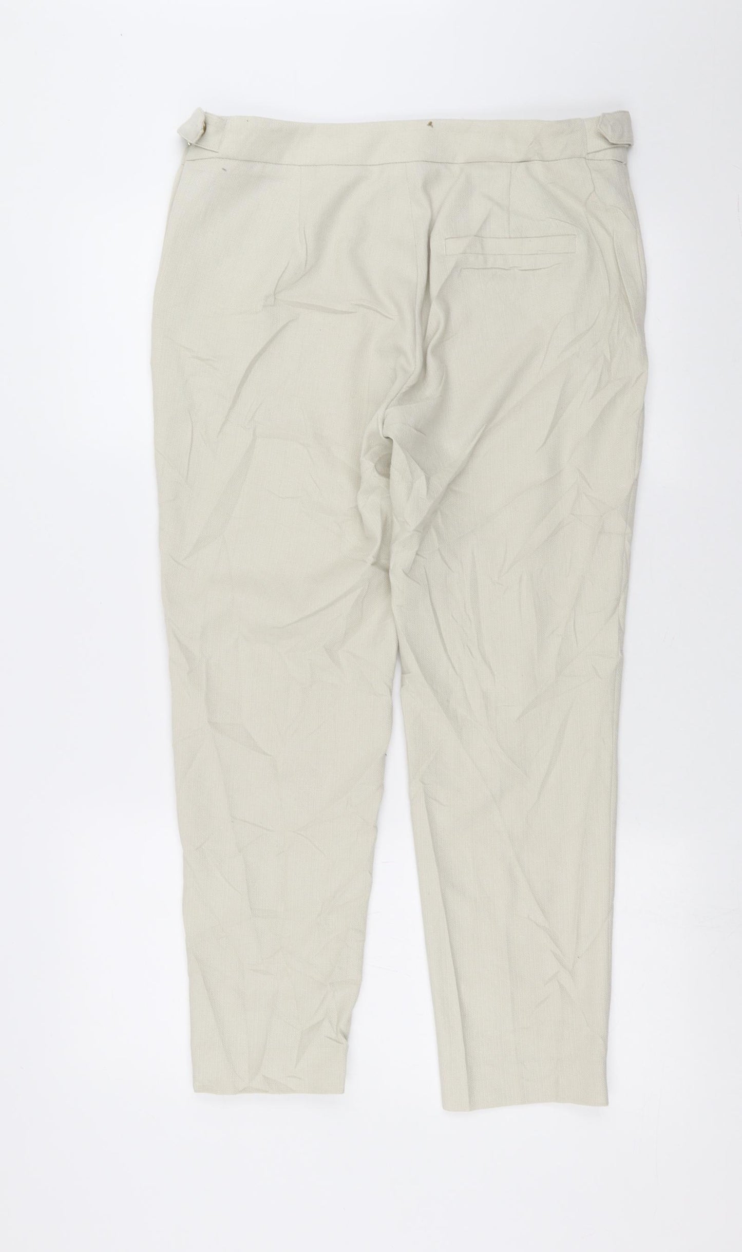 H&M Womens Beige   Trousers  Size 14 L26 in