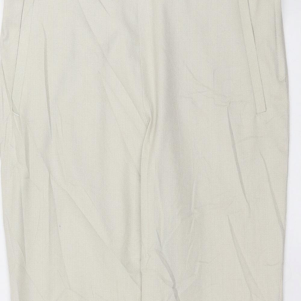 H&M Womens Beige   Trousers  Size 14 L26 in