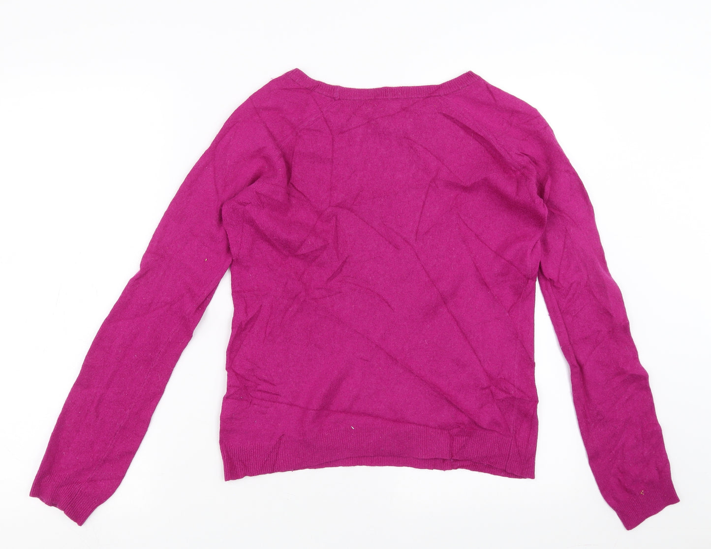 Crumpet Womens Purple  Knit Pullover Jumper Size L  - star